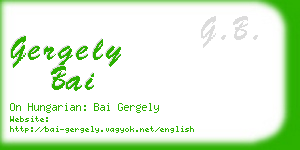 gergely bai business card